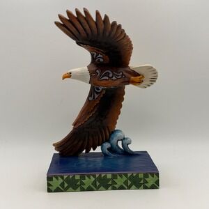 Jim Shore Majestic Flight Bald Eagle Figurine Americana Cabin Core Rustic Lodge